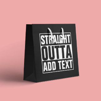 Sacola Para Presentes Grande HETERO OUTTA - adicione seu texto aqui/crie o seu 