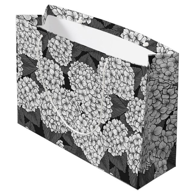 Sacola Para Presentes Grande Hídricas brancas (Verso inclinado)