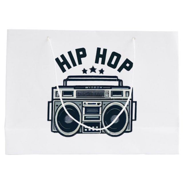 Sacola Para Presentes Grande Hip hop (Verso)