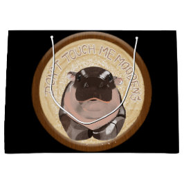 Sacola Para Presentes Grande Hipopótamo Moo Deng