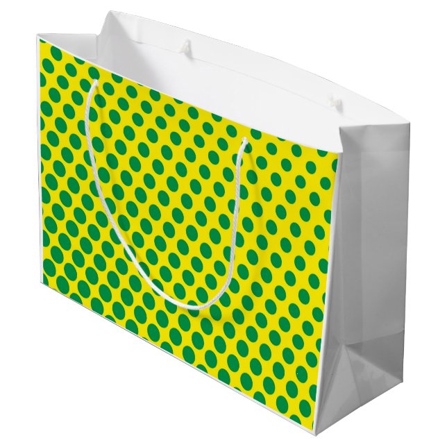 Sacola Para Presentes Grande História em quadrinhos Super-herói Doce Amarelo Ve (Verso inclinado)