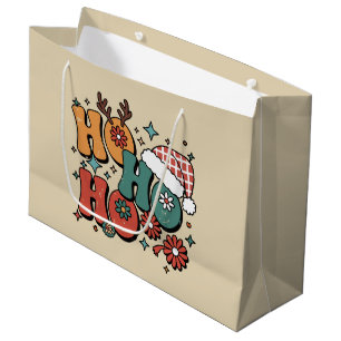 Sacola Para Presentes Grande Ho Ho Ho Natal Corta Natal Chapéu do Papai Noel Gr