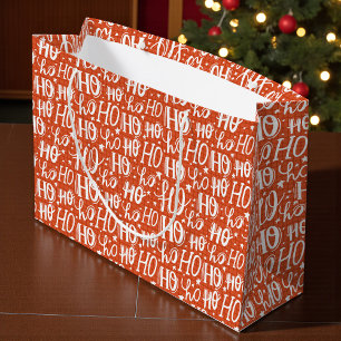 Sacola Para Presentes Grande Ho Ho Ho Natal Feriado Típica Moderna de Natal