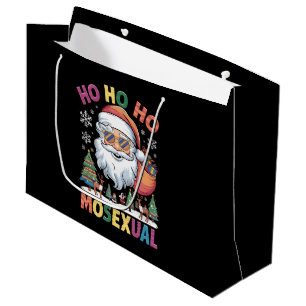 Sacola Para Presentes Grande Ho Ho Homossexual Papai noel de Natal