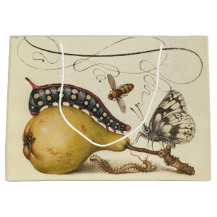 Sacola Para Presentes Grande Hoefnagel Pérola Vintage & Insectos 1500s Renascim