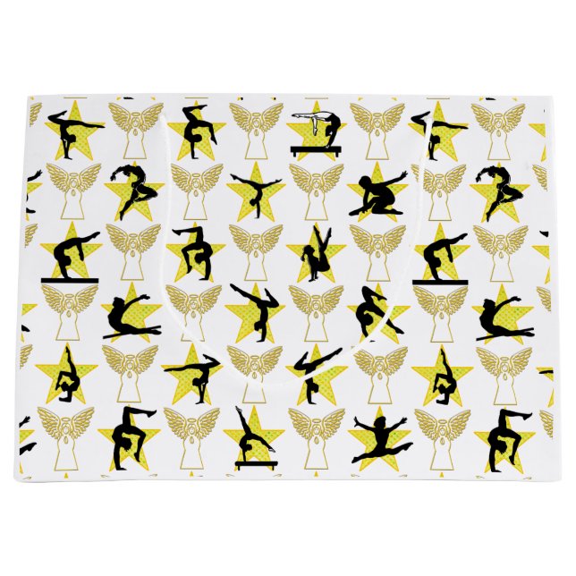 SACOLA PARA PRESENTES GRANDE HOLLY JOLLY GYMNASTICS NATMAS (Frente)