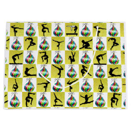 SACOLA PARA PRESENTES GRANDE HOLLY JOLLY GYMNASTICS NATMAS