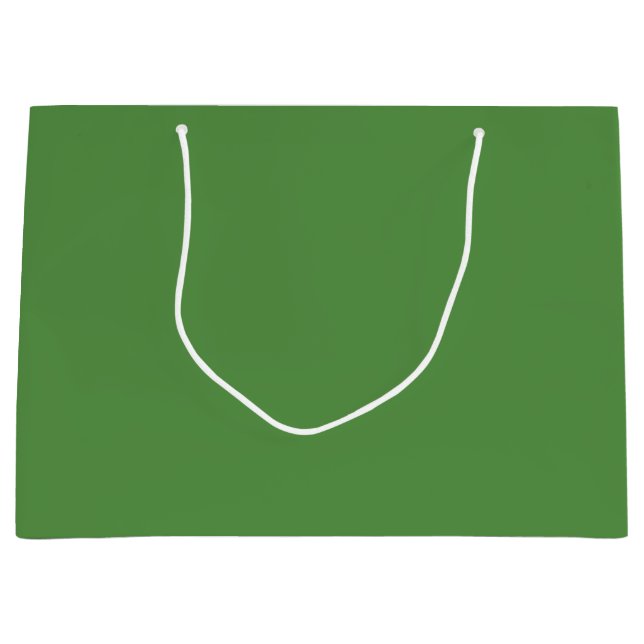 Sacola Para Presentes Grande Holly Leaf Medium Green (Frente)