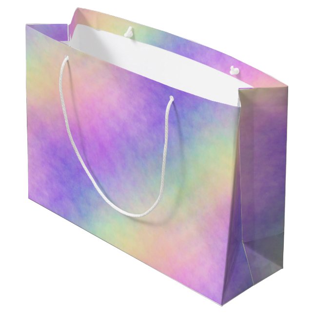 Sacola Para Presentes Grande holo rainbow soft ombre : (Verso inclinado)