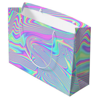 Sacola Para Presentes Grande Holográfico