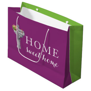 Sacola Para Presentes Grande Home Sweet Home Gift Bag