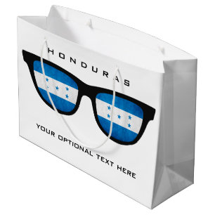 Sacola Para Presentes Grande Honduras Sombra texto personalizado e bolsa de pre