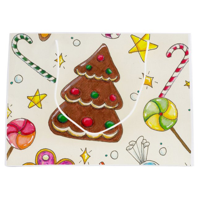 Sacola Para Presentes Grande Hora de Natal (Frente)