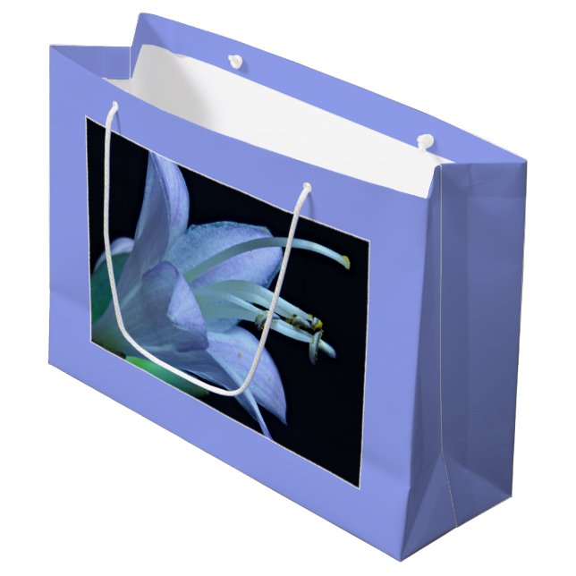Sacola Para Presentes Grande Hosta Flower, Elegante Fotografia do Retrato Solo (Frente inclinada)
