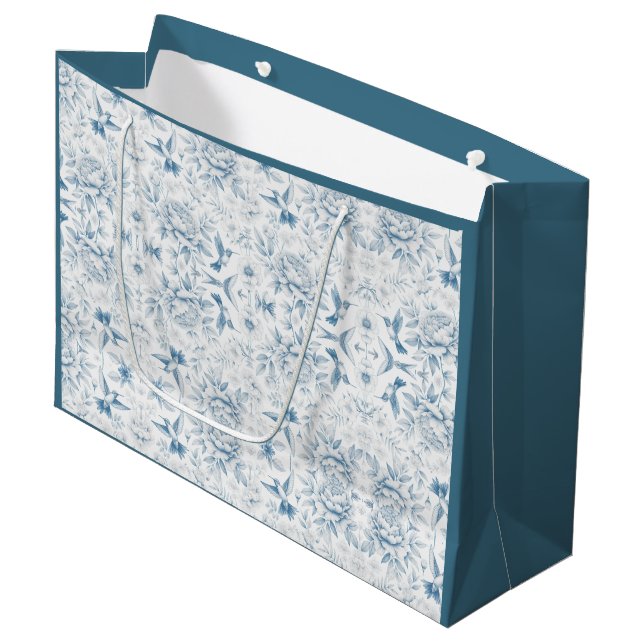 Sacola Para Presentes Grande Hummingbird Toile Gift Bags (Frente inclinada)