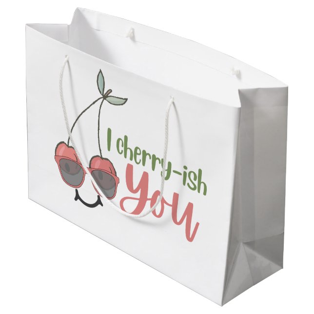 Sacola Para Presentes Grande I Cherry-ish You Gift Bag (Verso inclinado)