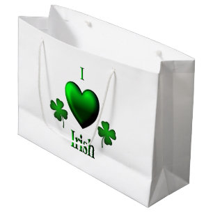 Sacola Para Presentes Grande I Heart Irish