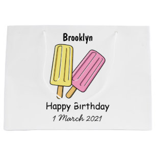 Sacola Para Presentes Grande Ice pop cartoon