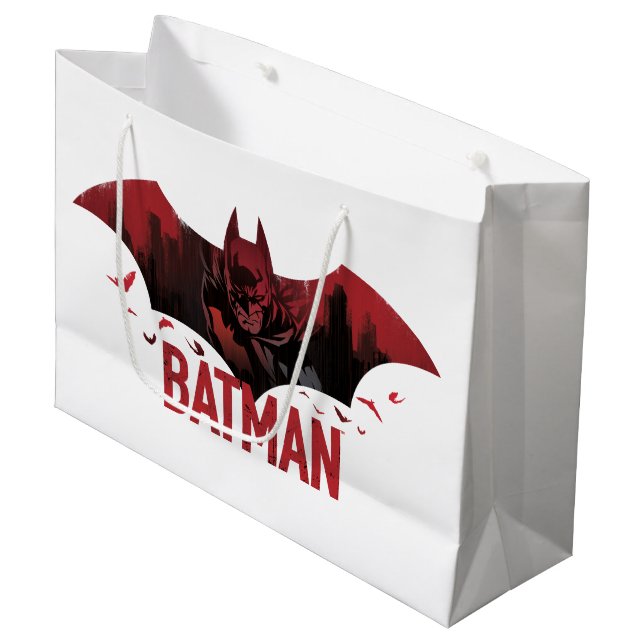 Sacola Para Presentes Grande Ícone Batman Crimson Gotham (Frente inclinada)