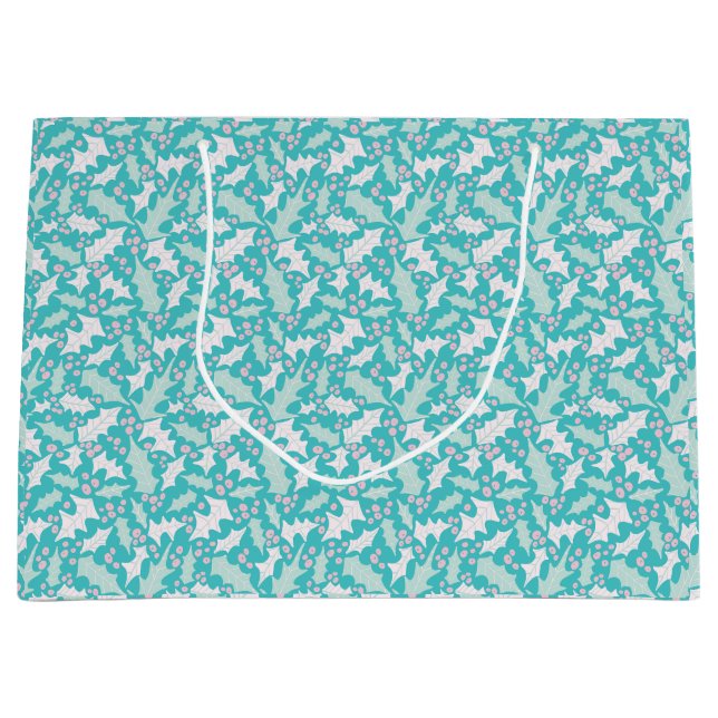 Sacola Para Presentes Grande Icy Holly Large Gift Bag (Frente)