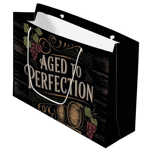 Sacola Para Presentes Grande Idade para Perfecção com Design de Tema de Barrel  (Frente inclinada)