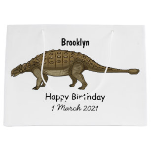Sacola Para Presentes Grande Ilustração de desenho animado de Ankylosaurus
