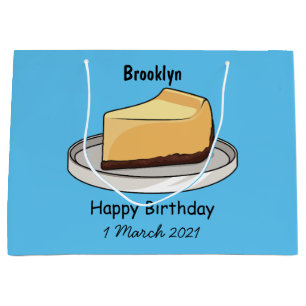 Sacola Para Presentes Grande Ilustração de desenho animado de Cheesecake