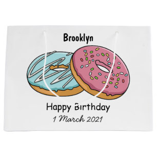 Sacola Para Presentes Grande Ilustração de desenho animado de Donut