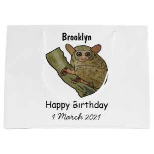 Sacola Para Presentes Grande Ilustração de desenho animado de Tarsier