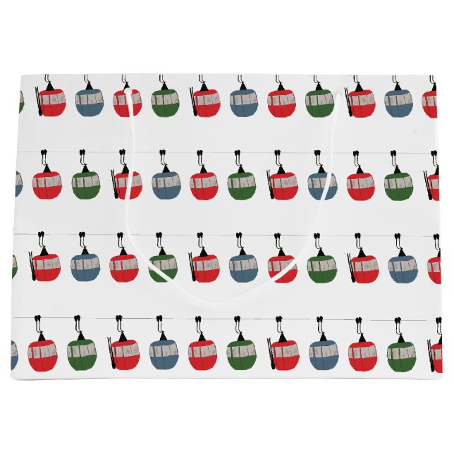 Sacola Para Presentes Grande Ilustração de Elevação de Esquema Retroativo (Frente)