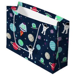Sacola Para Presentes Grande ilustração de padrão espacial
