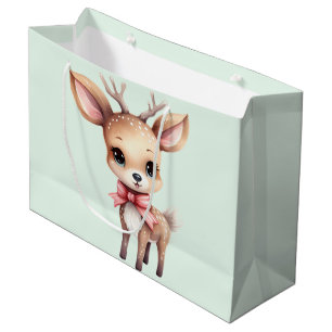 Sacola Para Presentes Grande Ilustração do desenho animado de veado-bebê