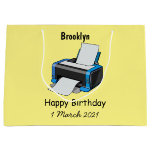 Sacola Para Presentes Grande Ilustração do desenho da impressora