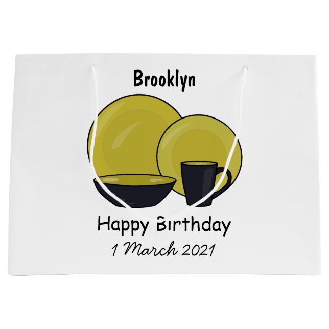 Sacola Para Presentes Grande ilustração do desenho de desenho de tabela (Frente)