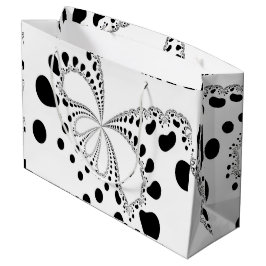 Sacola Para Presentes Grande Imagem de Borboleta Estilizada