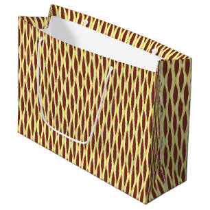 Sacola Para Presentes Grande Impressão de Fita do Século de Médio - castanho