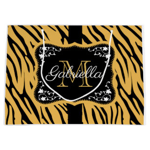 Sacola Para Presentes Grande Impressão de Leopardo Bonito