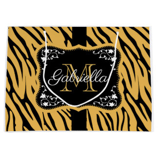 Sacola Para Presentes Grande Impressão de Leopardo Bonito