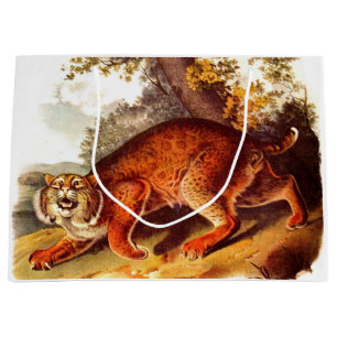 Sacola Para Presentes Grande impressão de lince do século XIX