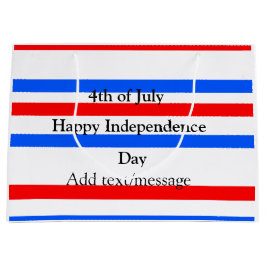 Sacola Para Presentes Grande Independência do azul vermelho Dia 4 de julho