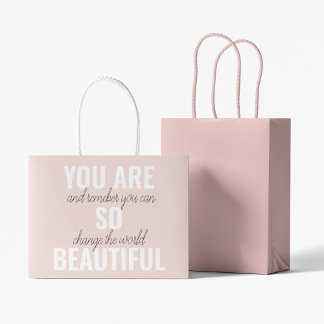 Sacola Para Presentes Grande Inspiração Você É Uma Citação Positiva Tão Bonita