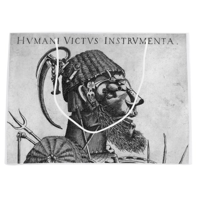Sacola Para Presentes Grande Instrumentos de Sustentação Humana, Arcimboldo (Frente)