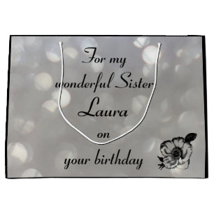 Sacola Para Presentes Grande Irmã Personalizada Aniversário