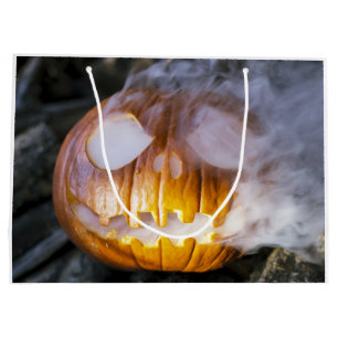 Sacola Para Presentes Grande Jack-o-lanterna Assustadora