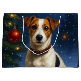 Sacola Para Presentes Grande Jack Russell Terrier Gift Bag