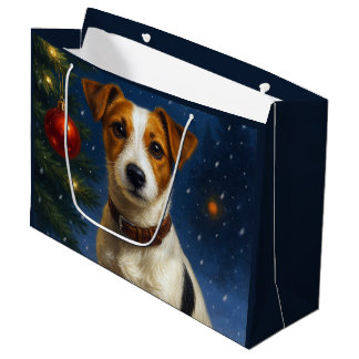 Sacola Para Presentes Grande Jack Russell Terrier Gift Bag