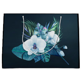 Sacola Para Presentes Grande Jardim das Orquídeas da Meia-Noite do Havaí