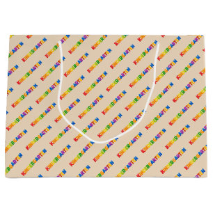 Sacola Para Presentes Grande Jardim de Infância Colorido