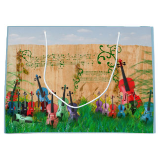 Sacola Para Presentes Grande Jardim do violino