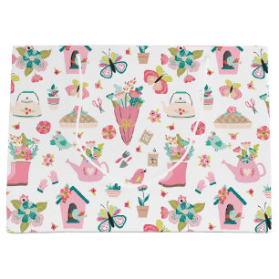 Sacola Para Presentes Grande Jardim Springtime